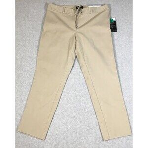 Liz Claiborne Career Women's Emma Classic Ankle Pants Size 12 Beige  NWT